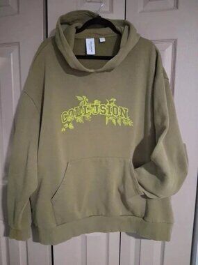 Oversized hoodie Collusion plus size 3X 4X